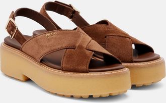 Prada Suede platform sandals