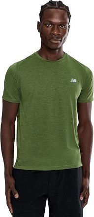 New Balance Mens Athletics T-Shirt Mens Clothing Dark Alpine Green Heather : 2XL, Polyester/Spandex