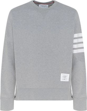 Thom Browne Classic Loopback 4-Bar Sweatshirt - Heren - Sweatshirts - Grijs - M - Katoen - Hoodies & sweatvesten