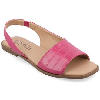 Journee Collection Journee Womens Brinsley Medium and Wide Width Flat Sandals