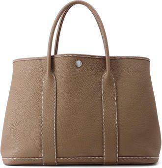 Herm&egrave;s Garden Etoupe Gray Negonda Leather Handbag Tote Bag (Pre-Owned)
