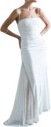 Ila Elle Midi Dress With Side Sequin In White