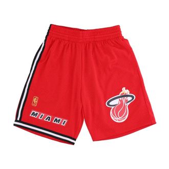 Mitchell & Ness Sportswear, male, Red, Size: XL Miami Heat Swingman Basketball Shorts