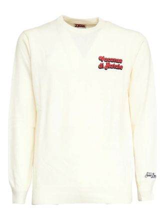 MC2 Saint Barth embroidered long-sleeve sweater - Neutrals