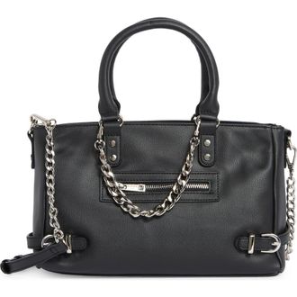 Madden Girl Faux Leather Satchel Bag in Black at Nordstrom Rack
