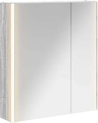 vidaXL Armario Con Espejo De Ba&ntilde;o Gris Sonoma 63,5 X 15,5 X 70 Cm Vidaxl