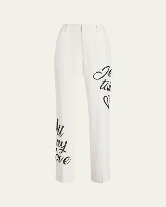 Cinq &agrave; Sept Crushed Sequin Loveletter Collins Pants