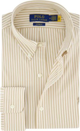 Polo Ralph Lauren Overhemden, Heren, Beige, L, Casual Camel Overhemd
