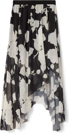 AllSaints Polyester Loria Raw Edge Maxi Skirt, Size: UK 14/US 10