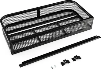 Costway Costway Cesta De Carga Delantera Para Atv, Cesta De Rack Delantero Resistente Con Marco De Metal De Malla, Cesta De Almacenamiento De Accesorios Para 