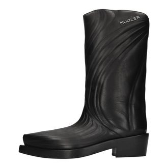 MUGLER Dames, Schoenen, Zwart, Maat: 37 EU Leer