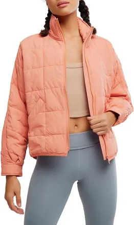 Free People FP Movement Pippa Packable Puffer Jacket in Frosted Peach at Nordstrom, Size X-Large