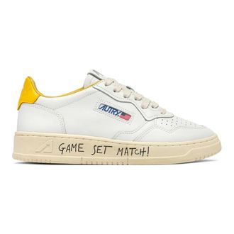 Autry Medalist Low - Heren - Sneakers - Wit - 45 EU - Leer - Schoenen