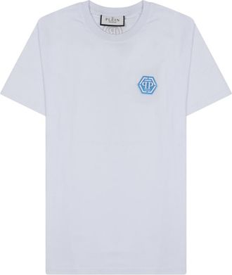Philipp Plein White Logo Crew Neck T-Shirt