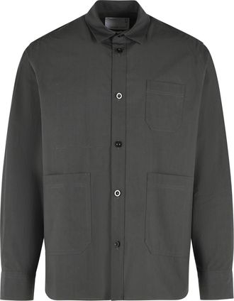 sacai Typewriter Green Cotton Shirt