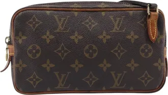 Louis Vuitton Pochette Marly Bandouliere Monogram Canvas Brown Canvas Handbag (Pre-Owned)