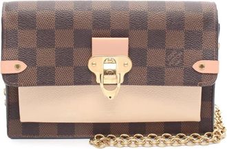 Louis Vuitton 2019 Damier Ebene Vavin Wallet on Chain crossbody bag - Brown