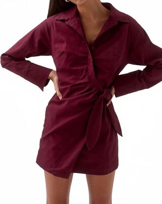 Sovere Primary Shirt Dress In Plum