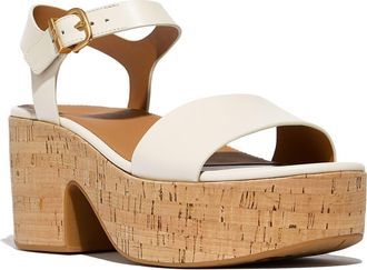 FitFlop PlatFForms Ankle Strap Platform Wedge Sandal in Paris Beige at Nordstrom Rack, Size 8.5