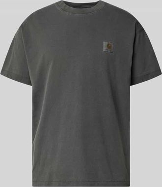 Carhartt Work in Progress T-Shirt mit Label-Detail Modell Nelson in Black, Gr&ouml;&szlig;e L