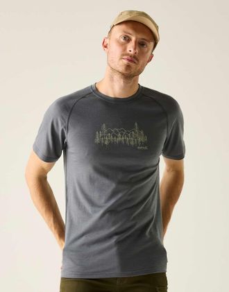Regatta Escade - T-shirt ad asciugatura rapida color tempesta-Grigio