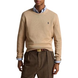 Ralph Lauren Jersey de Cuello Redondo de Algod&oacute;n - Knitwear - Hombre - Beige - XL