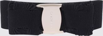 Ferragamo Hair Clip with Classic Grosgrain Bow and Engraved Logo Plaque
