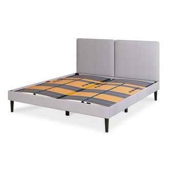 Emma Premium Signature Bed 180x200 - Light Gray - Plain headboard