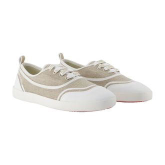 Carel Womens Sol Tennis Flat Beige Cotton