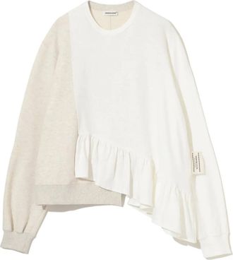 Undercover Felpa asimmetrica con ruches - Toni neutri