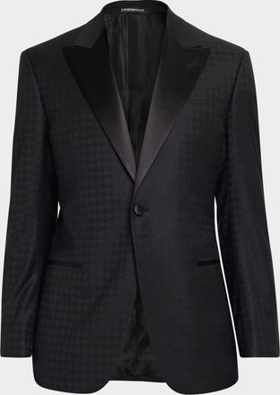 Emporio Armani Men & apos;s Houndstooth Wool G Line Evening Jacket