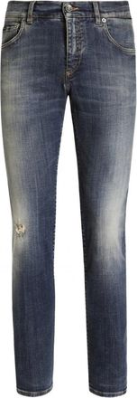 Dolce & Gabbana DISTRESSED PLAQUE DENIM JEANS Size: 52, colour: BL