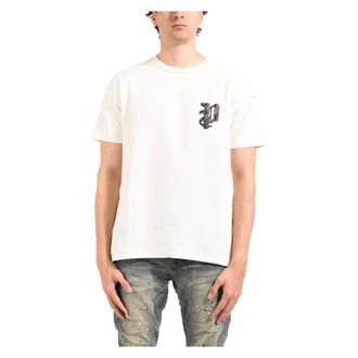 Purple T-Shirts, male, White, Size: S Scribbled Gothic P Tee