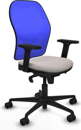 Piqueras y Crespo Piqueras Y Crespo - Jorquera Sincro Malla Azul Similpiel Blanco Brazos 2d Base Nailon Ruedas 65mm Nailon