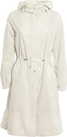 Moorer Witte Polyester Jas Gemaakt in Itali&euml; - Dames - Parka Jassen - Wit - 3XS - Polyester - Jassen