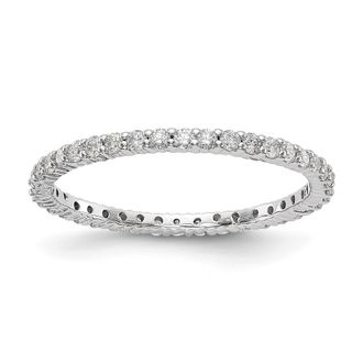 Diamond2Deal 14k Gold 1/2 Ct Lab Grown Diamond eternity Wedding Band Ring Clarity VS, Color G-H