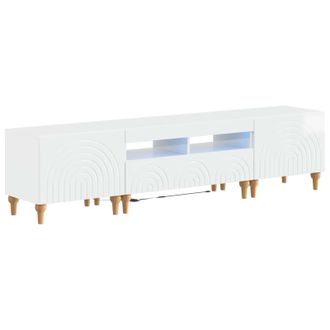 vidaXL Conjunto De 3 Muebles Para Tv Con Led Blanco Brillante Vidaxl