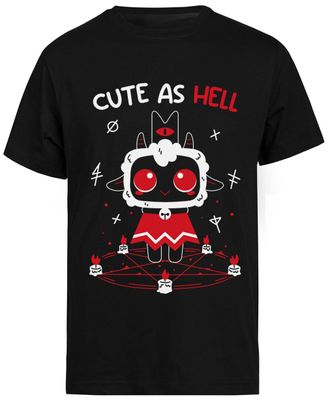 Generic Cult Of The Lamb Black Baggy Tee Unisex Oversize T-Shirt, blackone, L