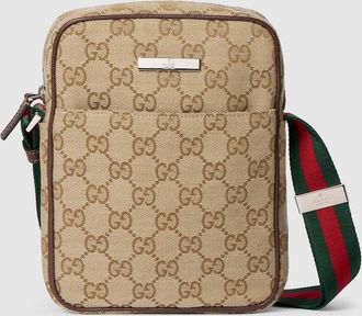 Gucci Tag Small Crossbody Bag, Beige, GG Canvas
