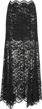 Paco Rabanne Lace Maxi Rok - Dames - Maxi Rokken - Zwart - M - Leer - Rokken