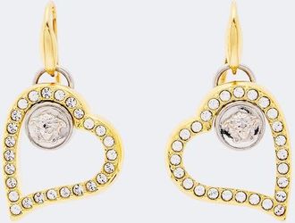 Versace Medusa crystal-embellished drop earrings
