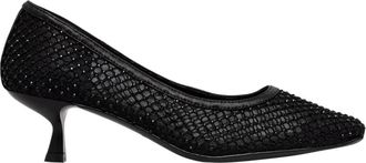 Valentino Crystal Pumps - Dames - Pumps - Zwart - 40 EU - Leer - Schoenen