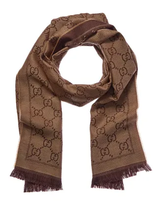 Gucci GG Jacquard Wool Scarf
