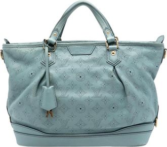 Louis Vuitton Pre-owned Handbags, female, Blue, Size: ONE SIZE Pre-owned Leather Perforated Tote Bag