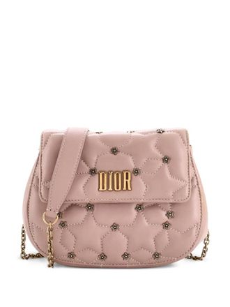 Dior D-Fence Round with Chain Studded Leather Small clutch bag - Toni neutri