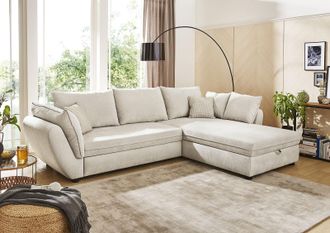 Jockenhöfer Ecksofa »Jerez L-Form« mit Bett-und Relaxfunktion,Stauraum/Bettkasten,Wellenfederung,Ottomane