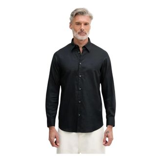 A|X Armani Exchange Overhemden, Heren, Zwart, L, Katoen, Lange Mouwen Shirt