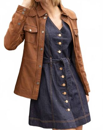 Mauritius Melodee Leather Jacket In Cognac