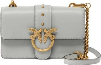 Pinko Love Bag - Dames - Schoudertassen - Grijs - ONE Size - Leer - Tassen