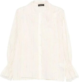 Fabiana Filippi Katoenen Zijde Viscose Shirt - Dames - Overhemden - Beige - S - Katoen - Overhemden